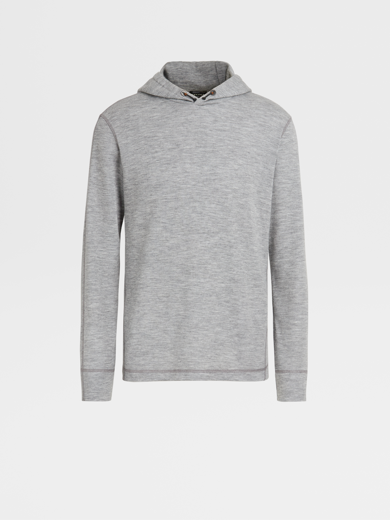 Sudadera con Capucha en Mezcla de Cachemira Gris Mixta